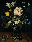 Jan Brueghel Still Life with Flowers in a Glass Sweden oil painting artist